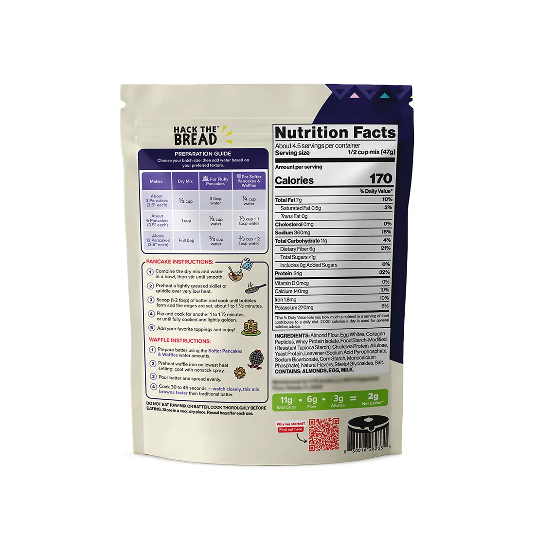 High protein pancake and waffle mix - Blueberry Flavored