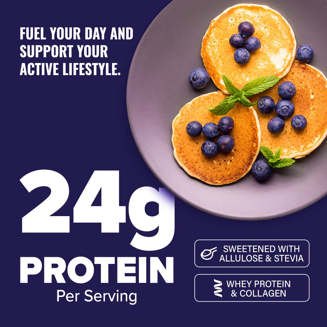 high protein pancake mix - Blueberry flavored