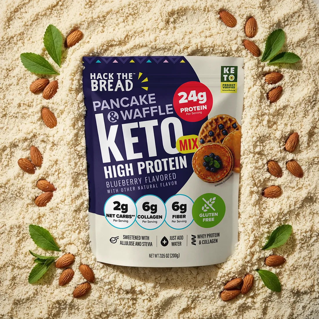 Pancake and waffle mix with natural ingredients