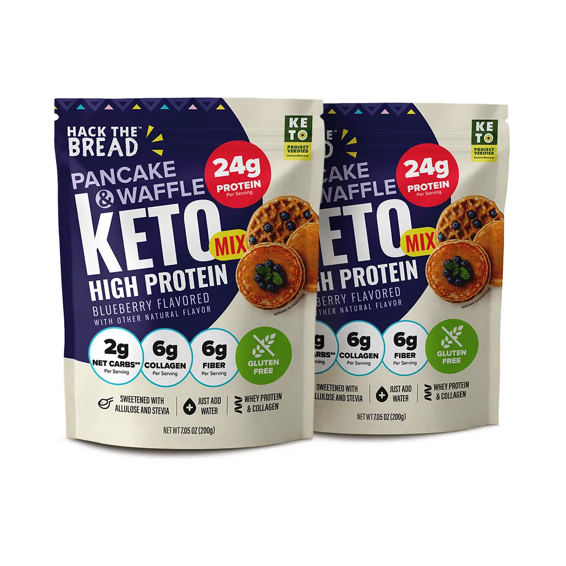 Keto Blueberry Pancake & Waffle Mix (2 pack)