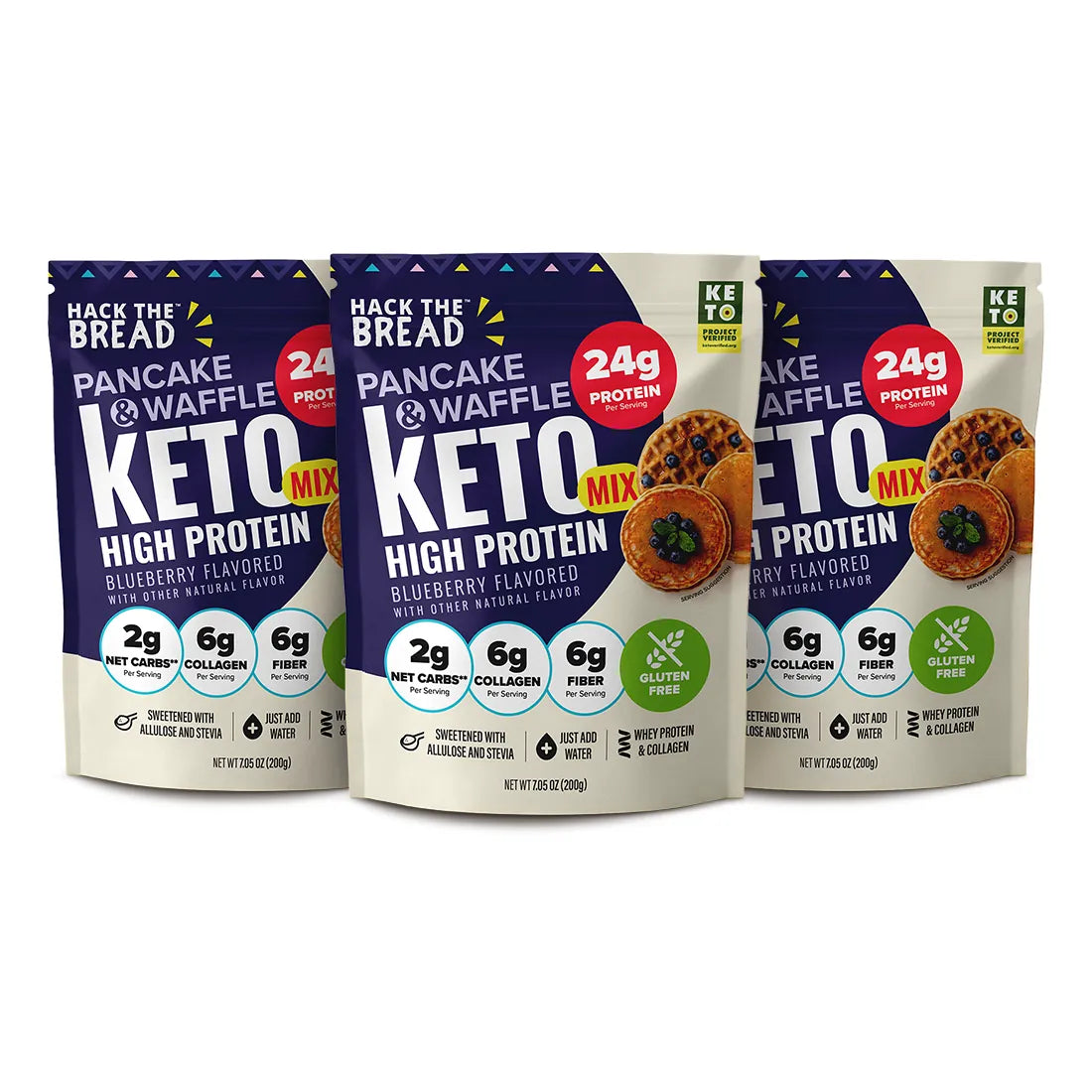 Keto Blueberry Pancake & Waffle Mix (3 pack)