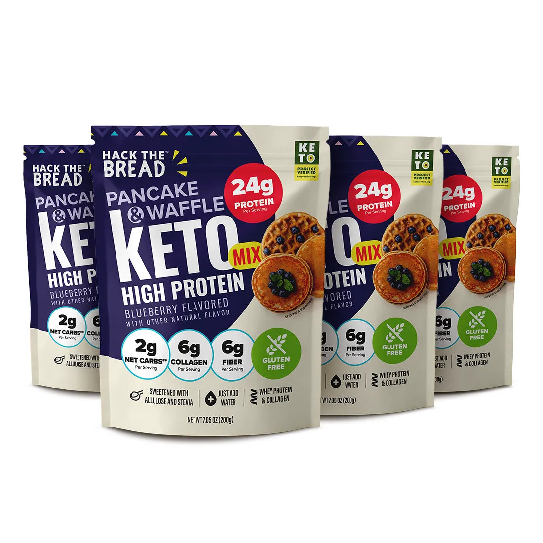 Keto Blueberry Pancake & Waffle Mix (4 pack)