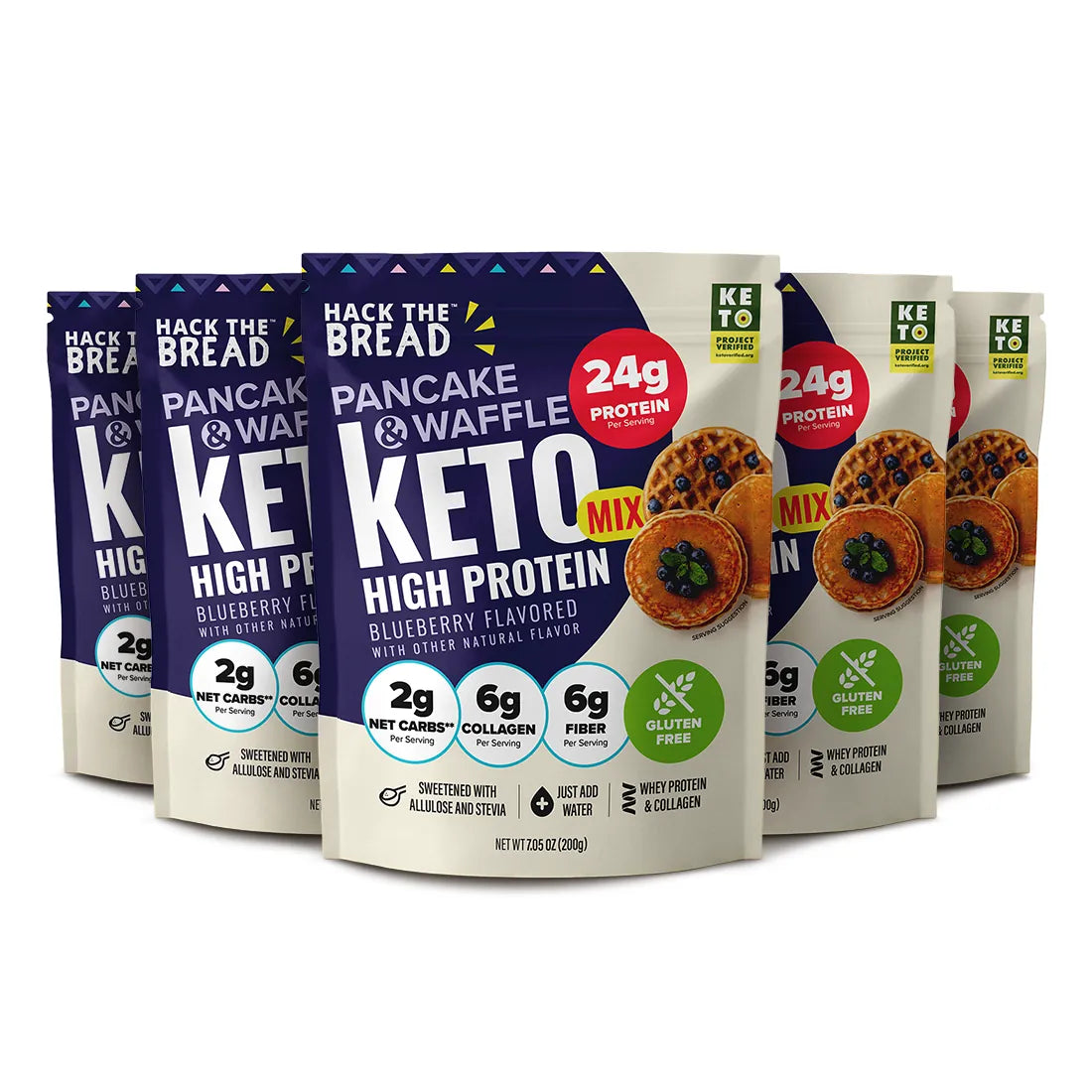 Keto Blueberry Pancake & Waffle Mix (5 pack)