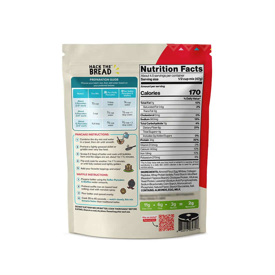 High protein pancake and waffle mix