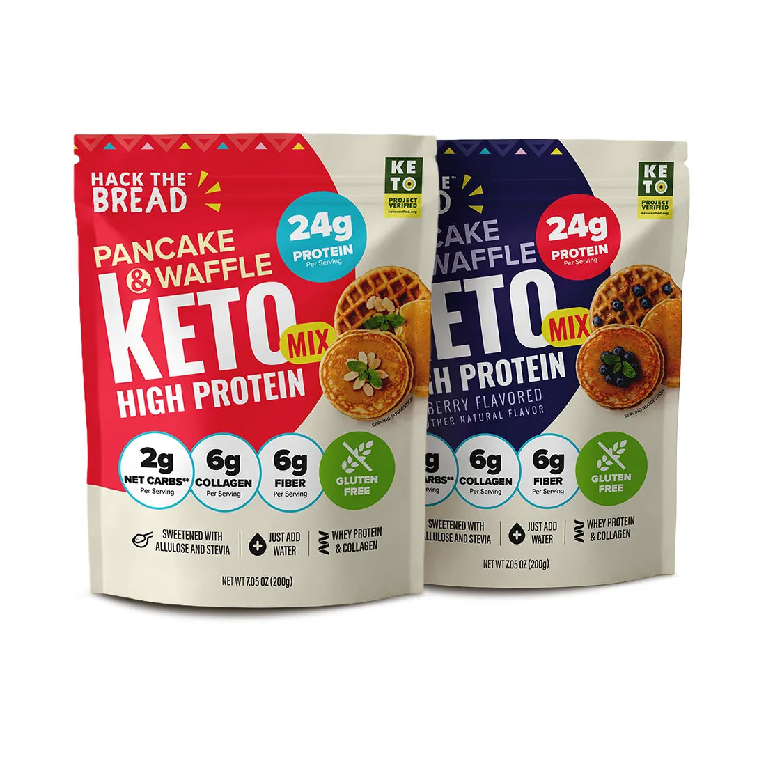 2 Pack Original & Blueberry Flavor High Protein Pancake & Waffle Mix